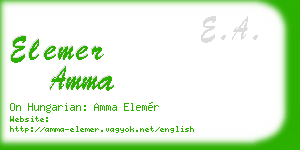 elemer amma business card
